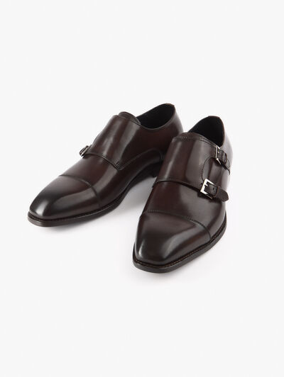 ZAPATOS DOBLE HEBILLA MARRÓN