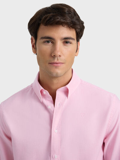 CAMISA OXFORD SOLID CORAL