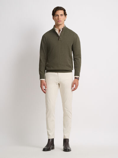 JERSEY BUTTON COLLAR