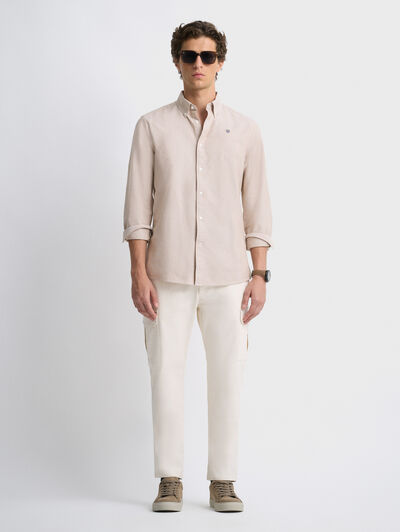 CAMISA OXFORD SOLID CAMEL