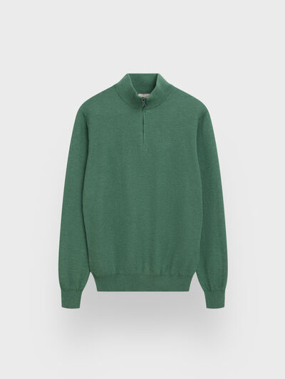 JERSEY CREMALLERA VERDE AGUA