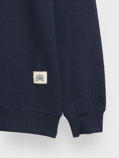 SUDADERA STRIPES AZUL MARINO