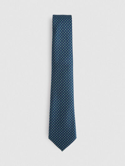 CORBATA JACQUARD MF AZUL MARINO