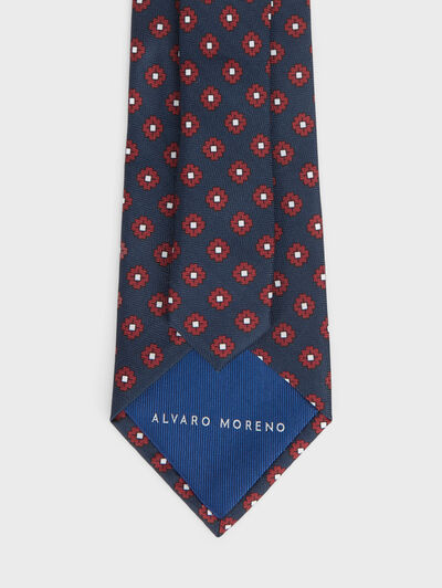 CORBATA PRINTED AZUL MARINO