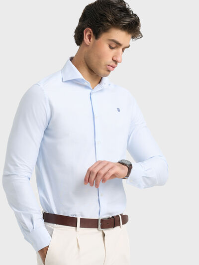 CAMISA P.POINT RAYAS CELESTE