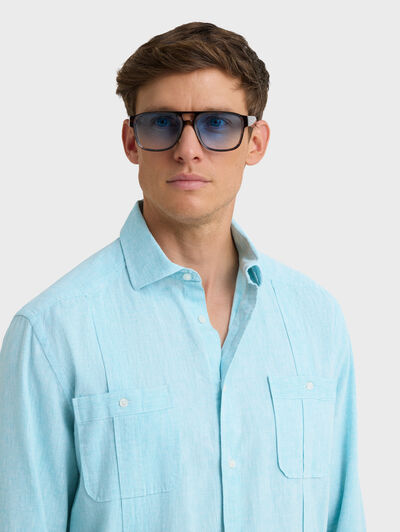 CUBANA LINO CHAMBRAY AZUL