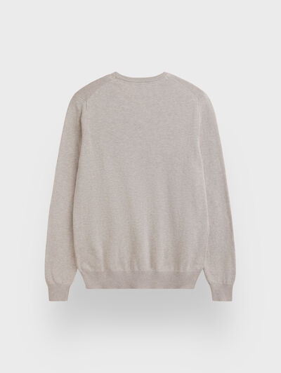 JERSEY V-NECK BASIC BEIGE