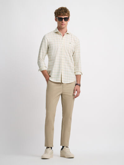 CAMISA HUNTER CHECKS CAMEL