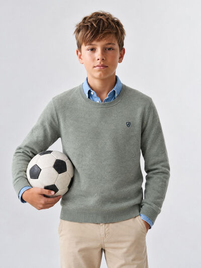 JERSEY ROUND NECK KIDS VERDE