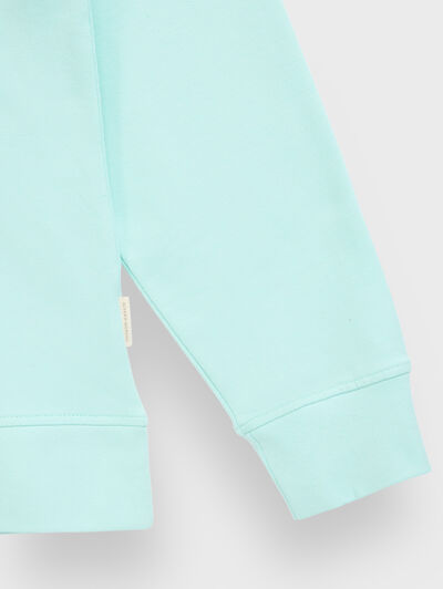 SUDADERA LOGO VERDE AGUA