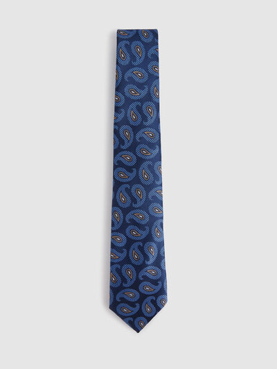 CORBATA JACQUARD MF AZUL MARINO