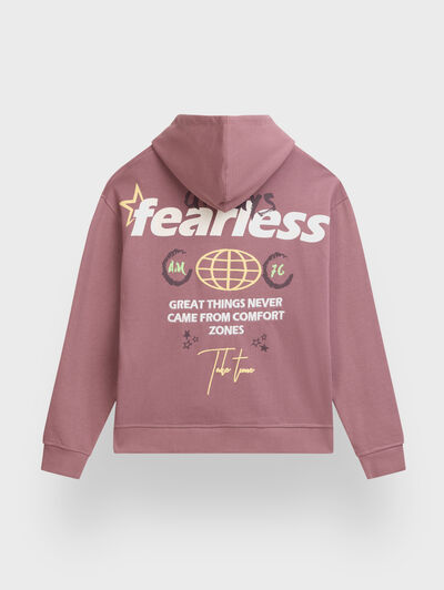 SUDADERA FEARLESS ROSA