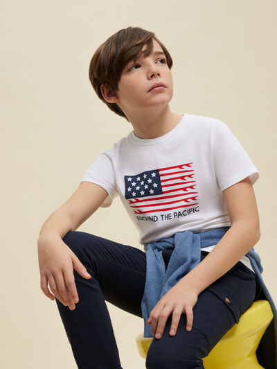 CAMISETA USA KIDS BLANCO