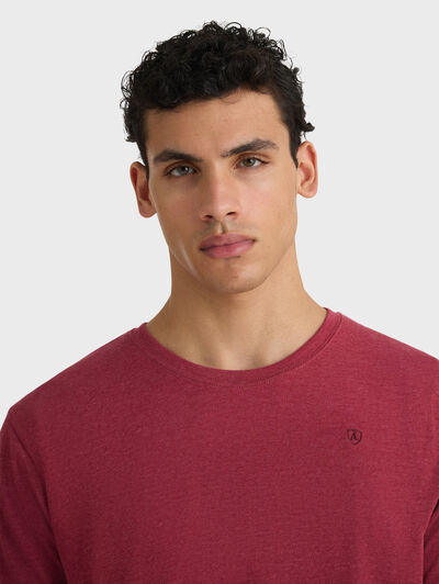 CAMISETA MELANGE BURDEOS