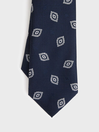 CORBATA JAQUARD MF AZUL MARINO