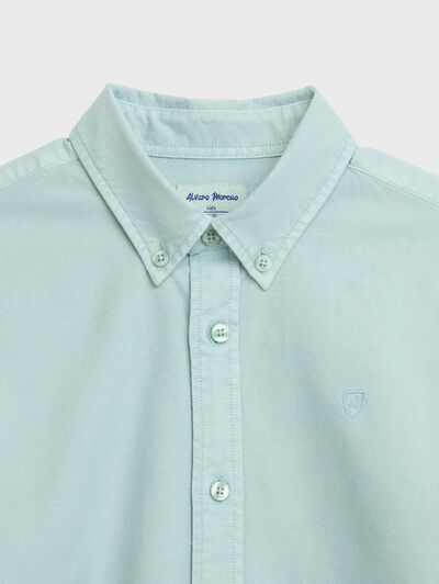 CAMISA OXFORD DYE KIDS VERDE AGUA