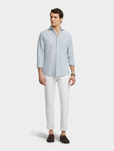 CAMISA LINO RAYAS JK PATO