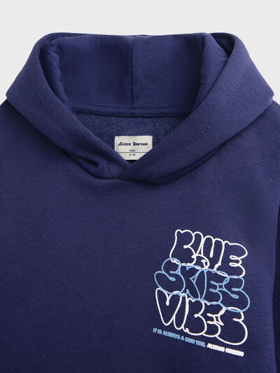 SUDADERA SKIES KIDS AZUL MARINO