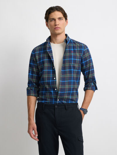 CAMISA TARTAN CHECKS AZUL MARINO
