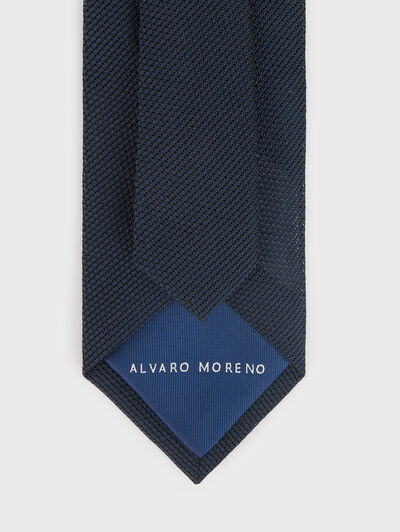 CORBATA GRENADINE AZUL MARINO