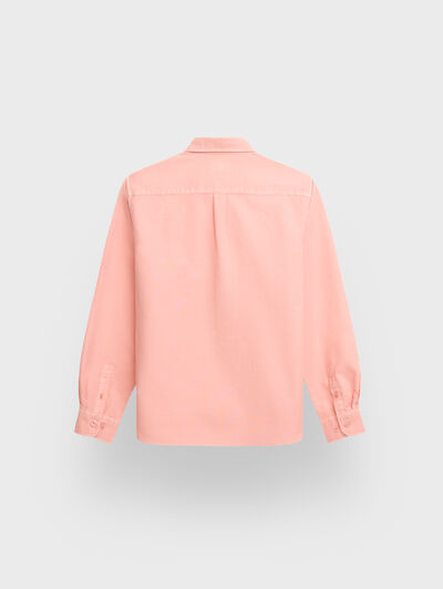 CAMISA OXFORD DYE KIDS CORAL