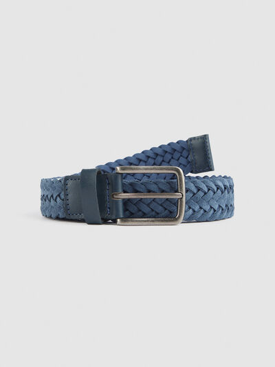 CINTURON TRENZADO SERRAJE AZUL