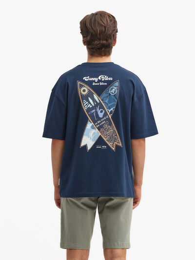 CAMISETA VIBES AZUL MARINO