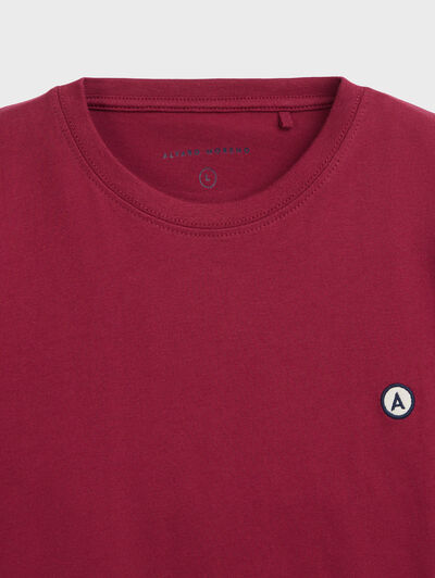 CAMISETA PATCH BURDEOS