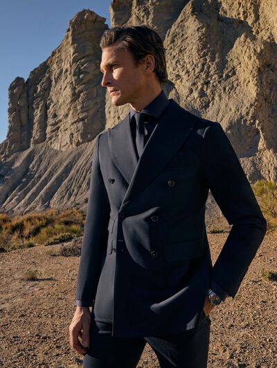 AMERICANA TWILL CRUZADO AZUL MARINO