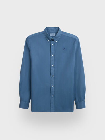 CAMISA POPELIN DYE AZUL