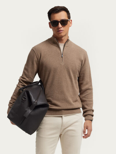 JERSEY CREMALLERA BEIGE