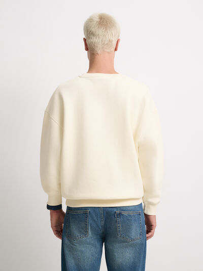 SUDADERA BASICA OVERSIZE CRUDO
