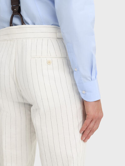 PANTALON HEROS LINO DIPLO BLANCO