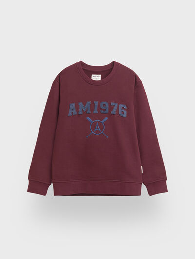 SUDADERA PATCH KIDS BURDEOS