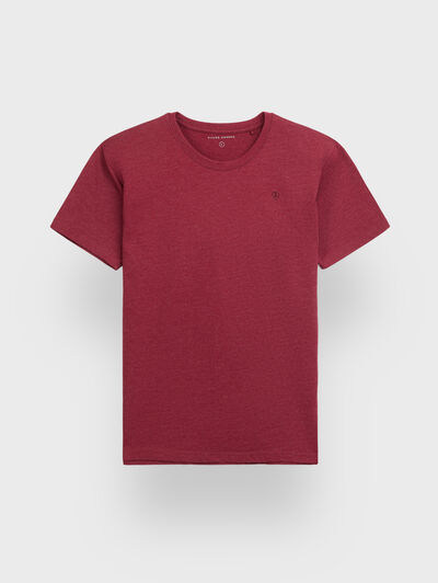 CAMISETA MELANGE BURDEOS