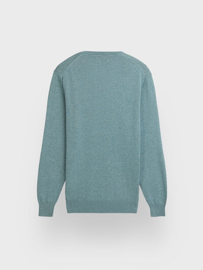 JERSEY V-NECK TRENDY TURQUESA