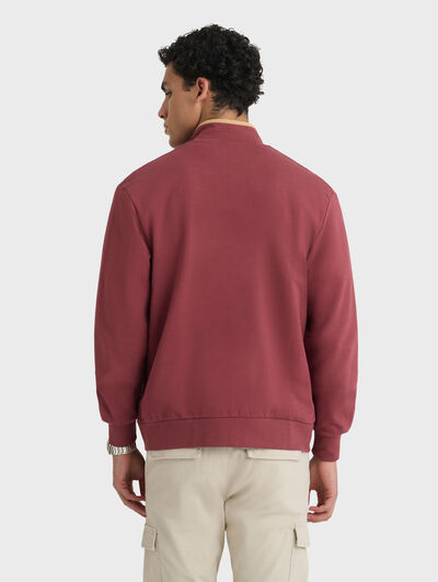 SUDADERA CONTRAST BURDEOS