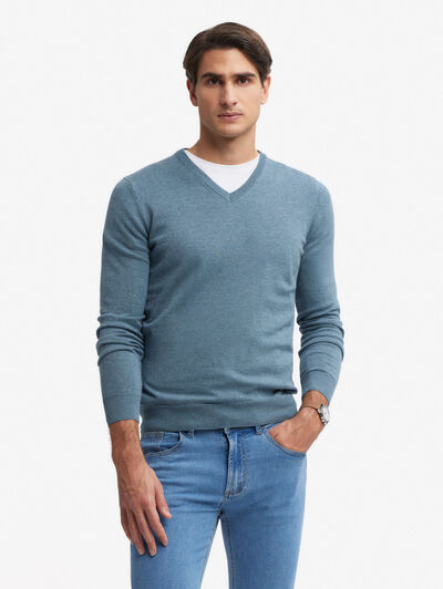 JERSEY V-NECK AZUL