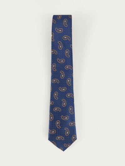 CORBATA JACQUARD MF AZUL MARINO