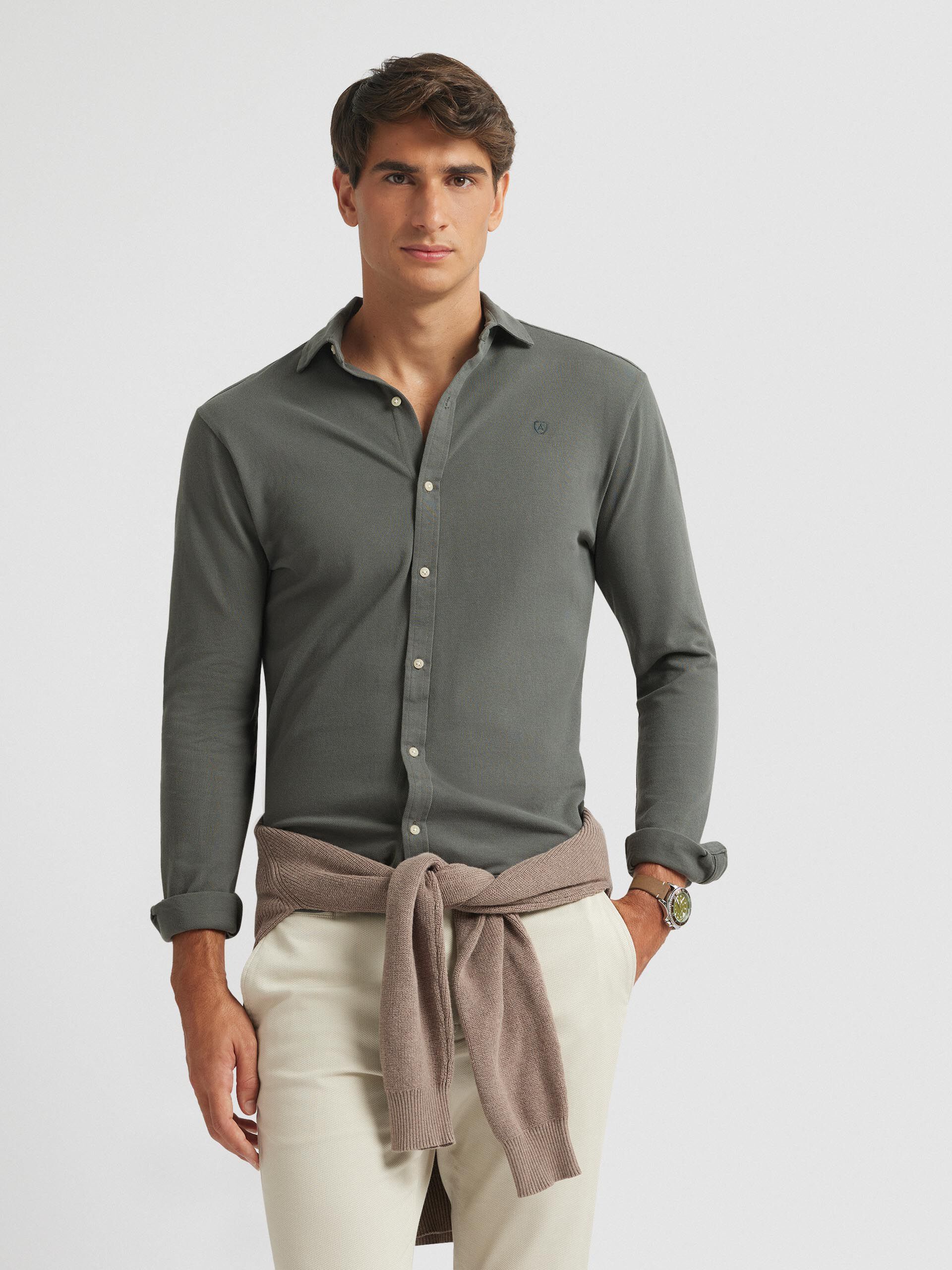 Camisa shop pique hombre