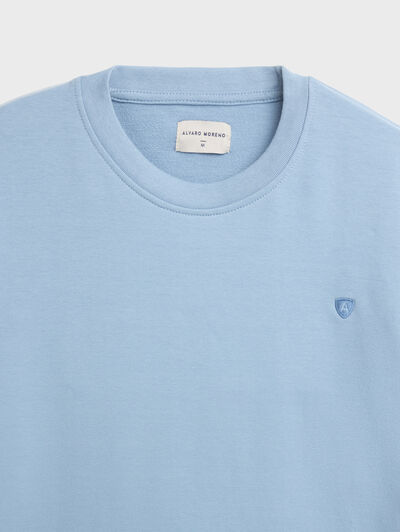 SUDADERA BASIC FANCY CELESTE