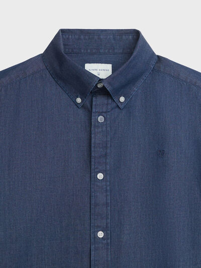 CAMISA DENIM DOWN AZUL MARINO