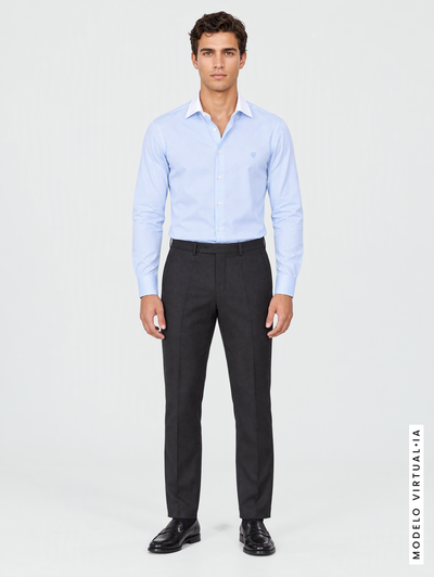 CAMISA FIL A FIL C.BLANCO CELESTE