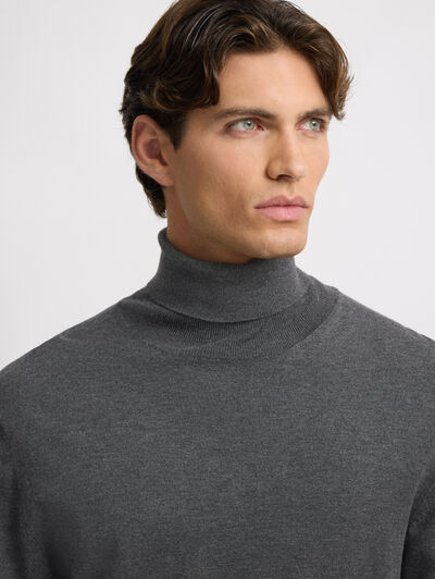 JERSEY CUELLO VUELTO GRIS