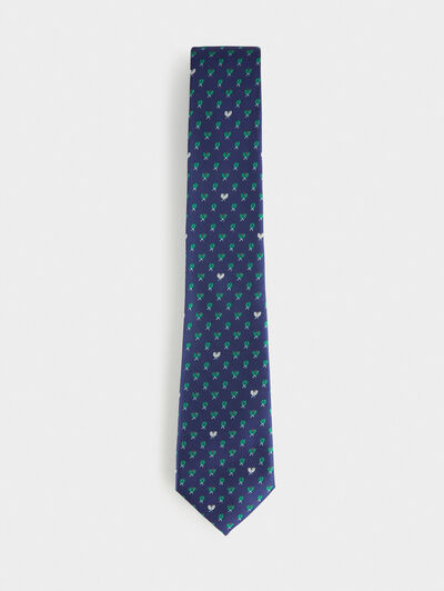CORBATA JACQUARD MF AZUL MARINO
