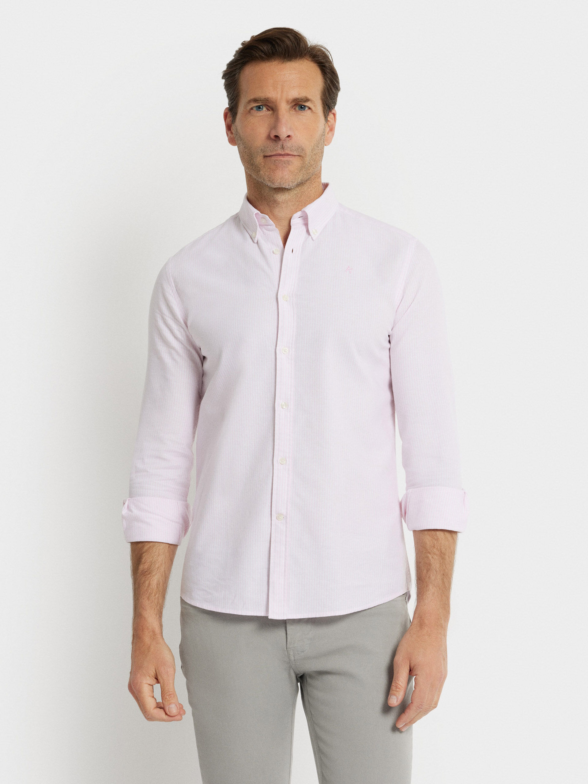 CAMISA OXFORD STR2 ROSA