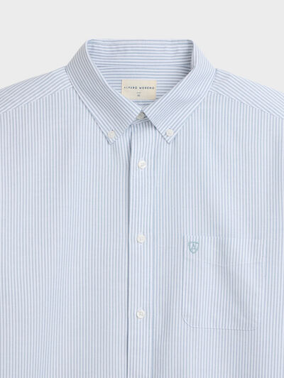 CAMISA OXFORD STRIPES AZUL