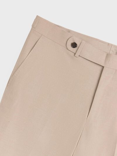 PANTALON DOPPIO PLAIN BEIGE