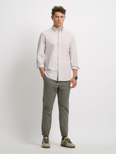 CAMISA OXFORD POCKET BEIGE