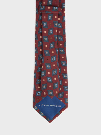 CORBATA PRINTED BURDEOS